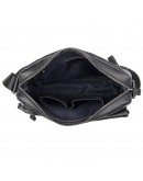 Фотография Кожаная черная мужская сумка на плечо 71044A