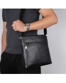 Фотография Черная мужская сумка на плечо - планшетка 71048A-2