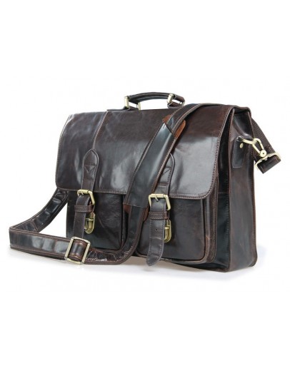 Фотография Качественный портфель шикарного коричневого цвета 77105-2Q