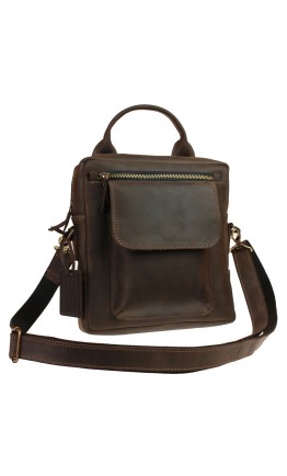 Удобная мужская коричневая сумка - барсетка 7105327-SKE