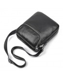 Фотография Черная кожаная мужская сумка через плечо 71053A