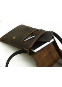 Мужская коричневая кожаная сумка-планшетка 71059-SGE