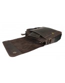 Фотография Добротная кожаная коричневая сумка на плечо 710638-SKE