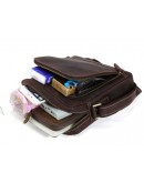Фотография Кожаная коричневая сумка из конской кожи 71114