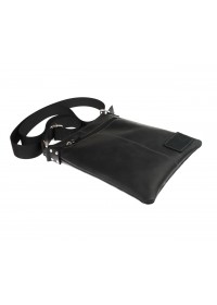 Кожаная небольшая мужская черная сумка планшетка 711220-SKE