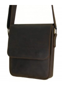Коричневая плечевая мужская сумка 71123-SGE