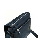 Фотография Черная кожаная мужская плечевая сумка 711999-SGE