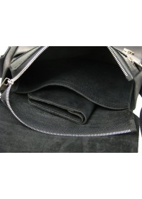Черная кожаная мужская плечевая сумка 711999-SGE