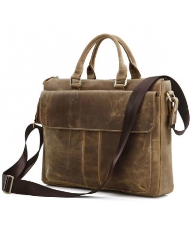 Фотография Многофункциональная мужская сумка из кожи лошади 77113B