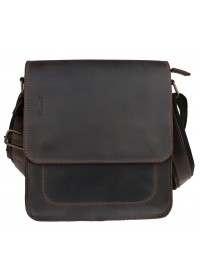Вместительная темно-коричневая сумка через плечо 711637-SKE