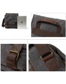 Фотография Мужская тканевая сумка на плечо серого цвета 71181gray