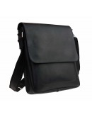 Фотография Кожаная черная мужская деловая сумка на плечо 711938-SKE