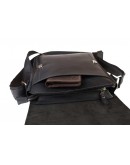 Фотография Кожаная черная мужская деловая сумка на плечо 711938-SKE