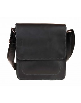 Черная кожаная мужская плечевая сумка 712037-SKE
