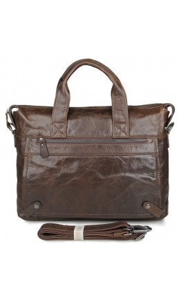 Добротный винтажный мужской кожаный портфель 77120C
