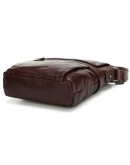 Фотография Удобная кожаная сумка на плечо коричневого цвета 77121c