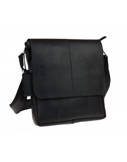 Мужская черная кожаная плечевая сумка 712140-SKE