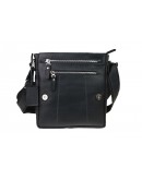 Фотография Мужская черная кожаная плечевая сумка 712140-SKE