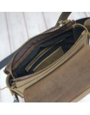Фотография Кожаная сумка с клапаном оливкового цвета 71215-SGE