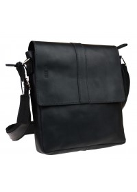 Кожаная черная сумка планшет с клапаном 712238-SKE