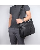 Фотография Сдержанный и модный мужской кожаный портфель 77122A-1