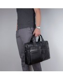 Фотография Черный мужской кожаный портфель 7122-A2 bblack