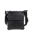 Фотография Кожаная черная сумка-планшетка на плечо 712425-SKE