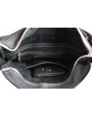 Фотография Мужская сумка черная кожаная на плечо 712828-SKE
