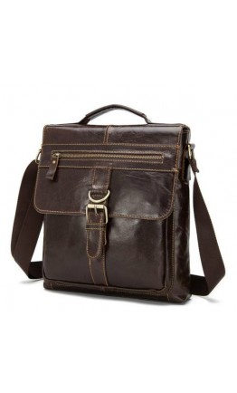 Мужская сумка коричневого цвета из натуральной кожи 71292c