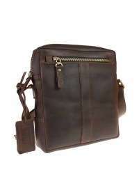 Темно-коричневая плечевая сумка планшетка 713427-SKE