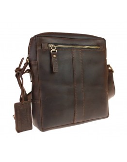 Темно-коричневая плечевая сумка планшетка 713427-SKE