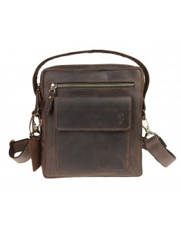 Мужская коричневая кожаная сумка - барсетка 713530-SKE