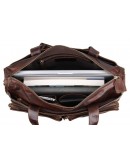 Фотография Мужская удобная вместительная сумка шоколадного цвета 77138C