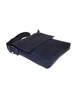 Синяя мужская кожаная сумка через плечо 713940-SKE