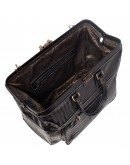 Фотография Дорожная кожаная черная мужская сумка - саквояж DESISAN - 714-111