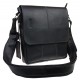 Черная кожаная плечевая сумка - мессенджер 714035-SKE