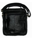 Фотография Чёрная удобная сумка из натуральной кожи в руку и на плечо 77141A