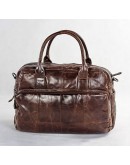 Фотография Повседневная большая мужская сумка коричневого цвета 77142c