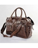 Фотография Повседневная большая мужская сумка коричневого цвета 77142c