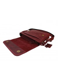 Бордовая кожаная женская небольшая сумка 71425W-SKE
