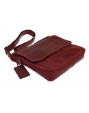 Фотография Бордовая кожаная женская небольшая сумка 71425W-SKE