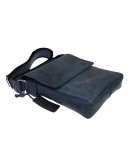 Фотография Мужская кожаная сумка на плечо синего цвета 714335-SKE
