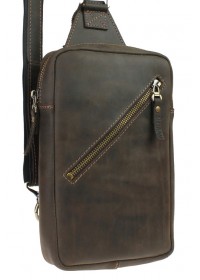 Мужской коричневый винтажный кожаный слинг 7144991-SKE