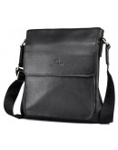 Фотография Удобная черная плечевая мужская сумка 7146-2 black