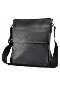 Удобная черная плечевая мужская сумка 7146-2 black