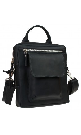 Удобная мужская черная сумка - барсетка 714739-SKE