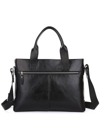 Модный мужской черный кожаный портфель 77148A