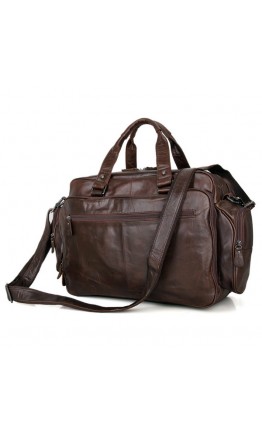 Вместительная и функциональная мужская кожаная сумка 77150