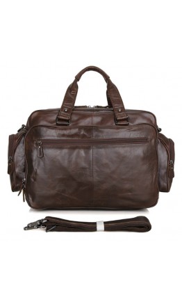 Вместительная и функциональная мужская кожаная сумка 77150