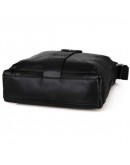 Фотография Черная сумка на плечо из мягкой телячьей кожи 77151A